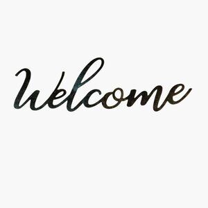 Metal Welcome Sign Crafting Scrapbooking Home Décor Wall Art 9 inch
